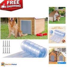 7.09in x 6.5ft Large Dog Door Flap - PVC, Perfect for -Round Use