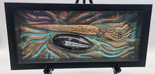 Dale Anderson Copper Repousse Metal Wall Sculpture Oregon Art, Orthoceras Fossil