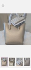 Michael Kors Vincent Metallic Pale Gold Small Crossbody Bag with Card Case NWT