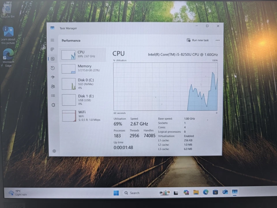Lenovo ThinkPad T580 · i5-8250 · 16GB · 256GB, photo 4 of 5