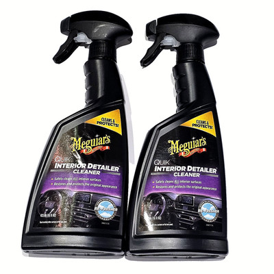 2 Pack Meguiar's Quick Interior Detailer Cleaner Cleans & Protects 16oz 