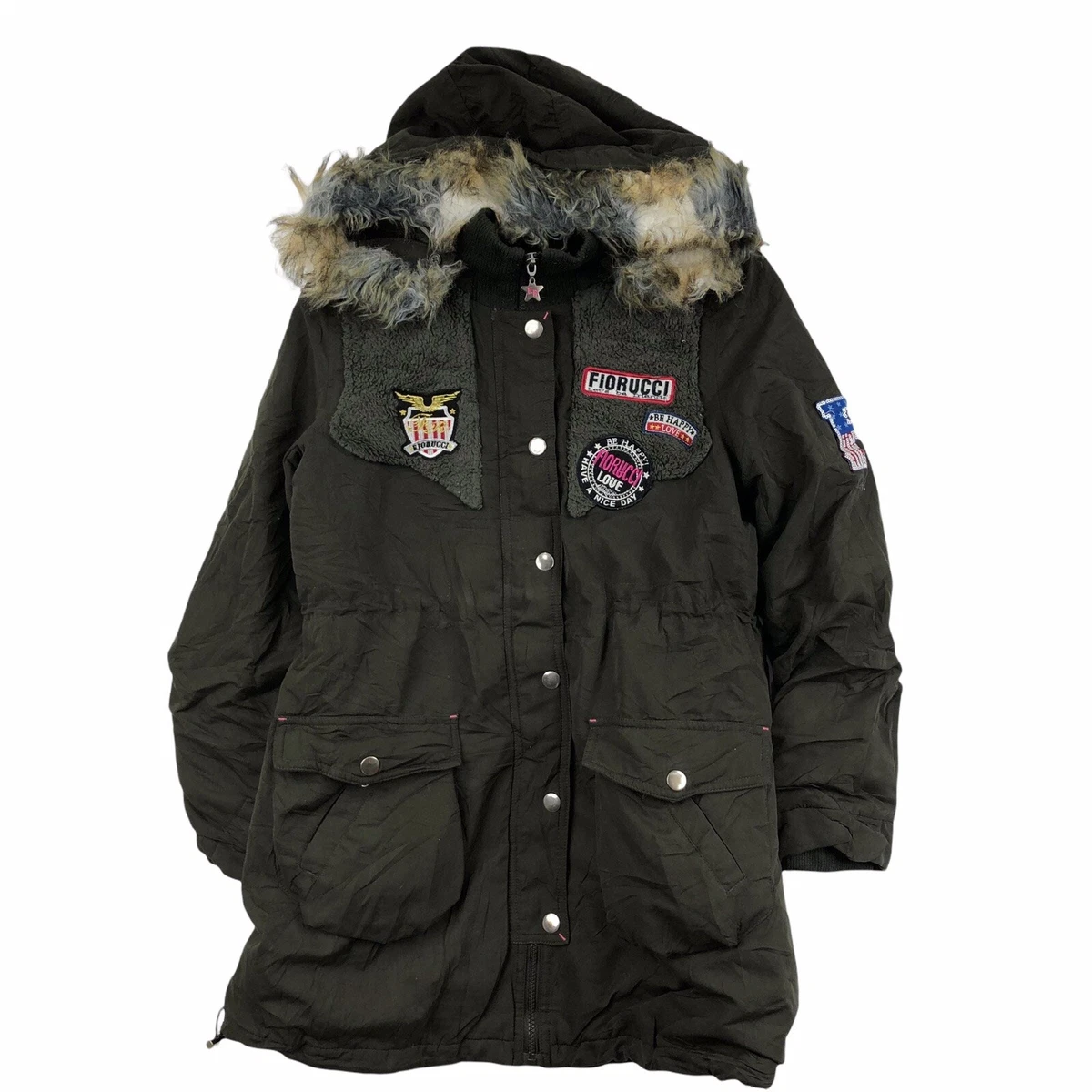 Vtg FIORUCCI ITALY Patches Parka Trench Coat Jacket eBay