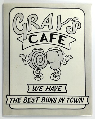 1970's Vintage Menu GRAY'S CAFE Best Buns In Town Loveland Longmont Greeley CO