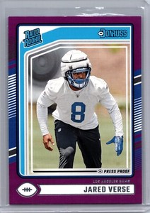 2024 Panini Donruss Press Proof Purple Rated Rookie Jared Verse #341 LA Rams