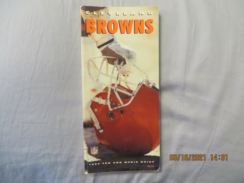 1992 NFL  Cleveland Browns team-issued guide for the media