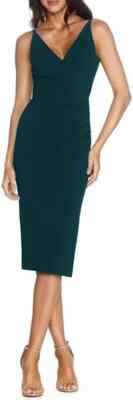 NEW Dress The Population Anita Crepe Cocktail Dress PINE SIZE S/100% AUTHENTIC