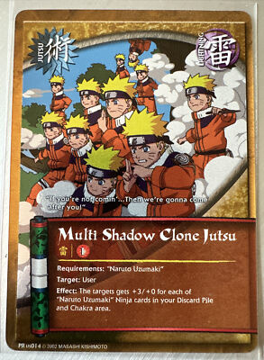 Naruto CCG Multi Shadow Clone Jutsu Holo Promo Card PRus014 NM | eBay