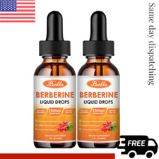 2pack Berberine Liquid Drops 1500mg Ceylon Cinnamon Heart Health Immune