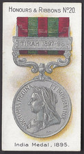 TADDY - HONOURS & RIBBONS - #20 INDIA MEDAL, 1895