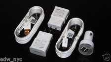 New Samsung Galaxy Note 4, S3, S4, S6 Wall  Car Adapter Charger,USB Data Sync