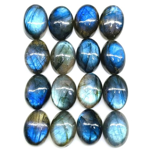 Labradorite Cabochon 10x14 mm Oval Wholesale 20 Pcs lot Loose Gemstone - Picture 5 of 10
