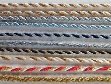 5 Yds. Metallic Twist Cords 5/32" - 1/8" Sparkle Drawstring/Hanging Ornaments