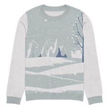 Knitted crew neck sweater