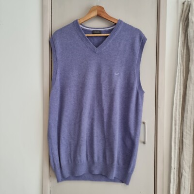 Wolsey Golf Tank Purple Knit Sweater Vest Sleeveless Jumper Size