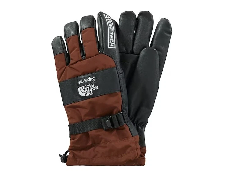 Supreme x The North Face   Gants Tech raides   Grand   Marron  
