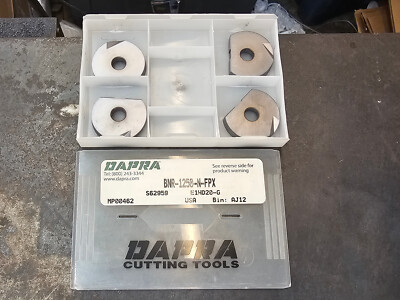 Qty 4 Dapra 1.25'' 1-1/4'' Ball Nose BNR-1250-N-FPX 43580 FPX Carbide Inserts