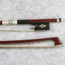 Pernambuco Violin Bow 3/4 Size Natural Mongolia Horsehair Ebony Frog Length 69cm