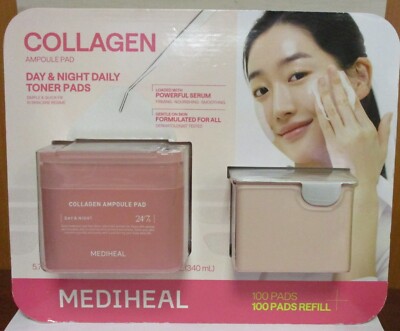 MEDIHEAL Collagen Ampoule Pad Facial Toner Pads Collagen