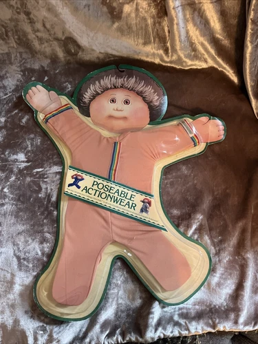 Vintage Cabbage Patch Kids Doll Clothes Poseable Actionwear Peach Rainbow Stripe