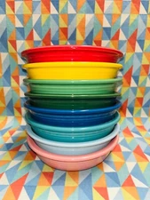 NEW FIESTA 8 Medium bowls BRIGHT RAINBOW mix SET 19 oz  FIESTAWARE FREE SHIPPING