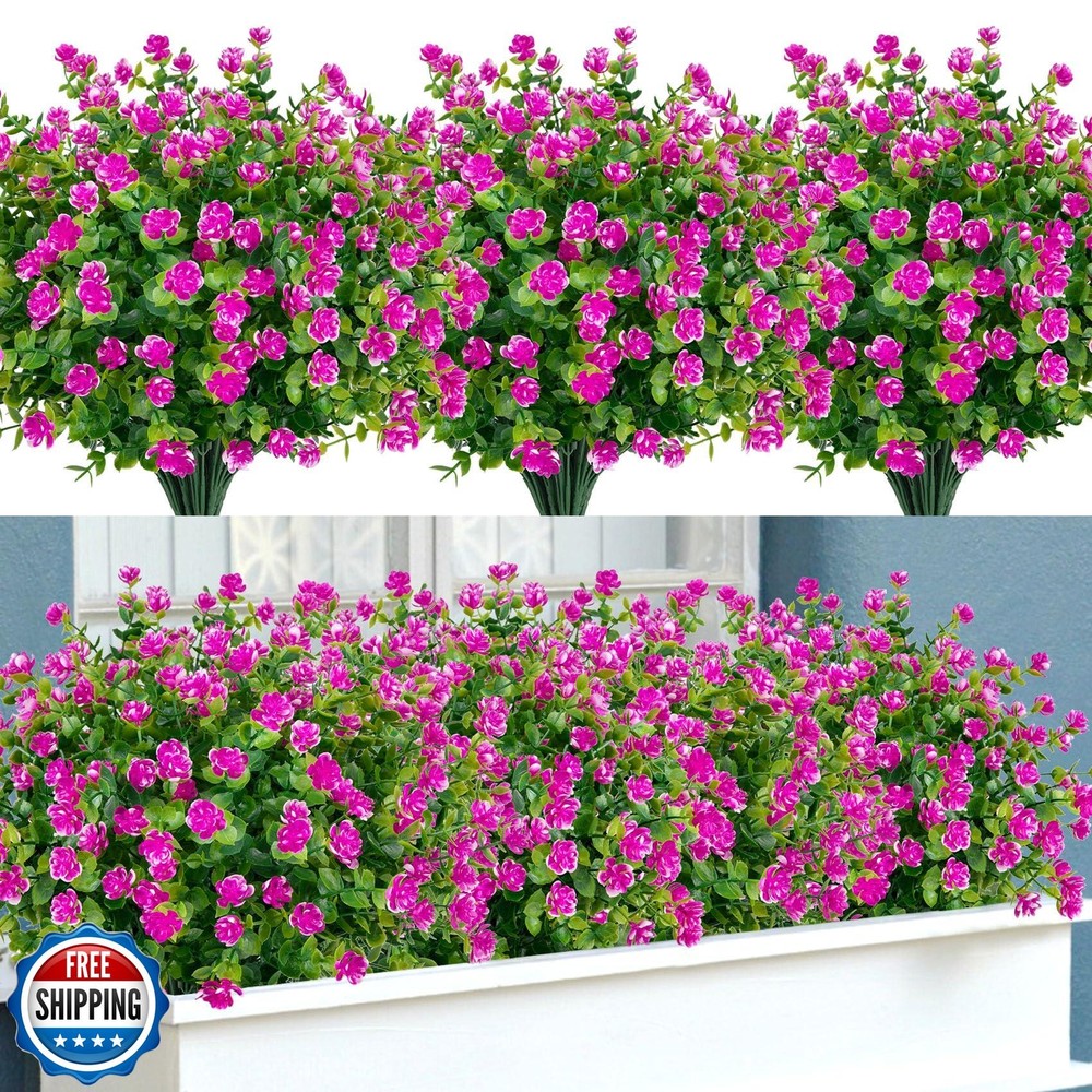 UV-resistant Bassion 20-bundle faux outdoor flowers for lasting beauty