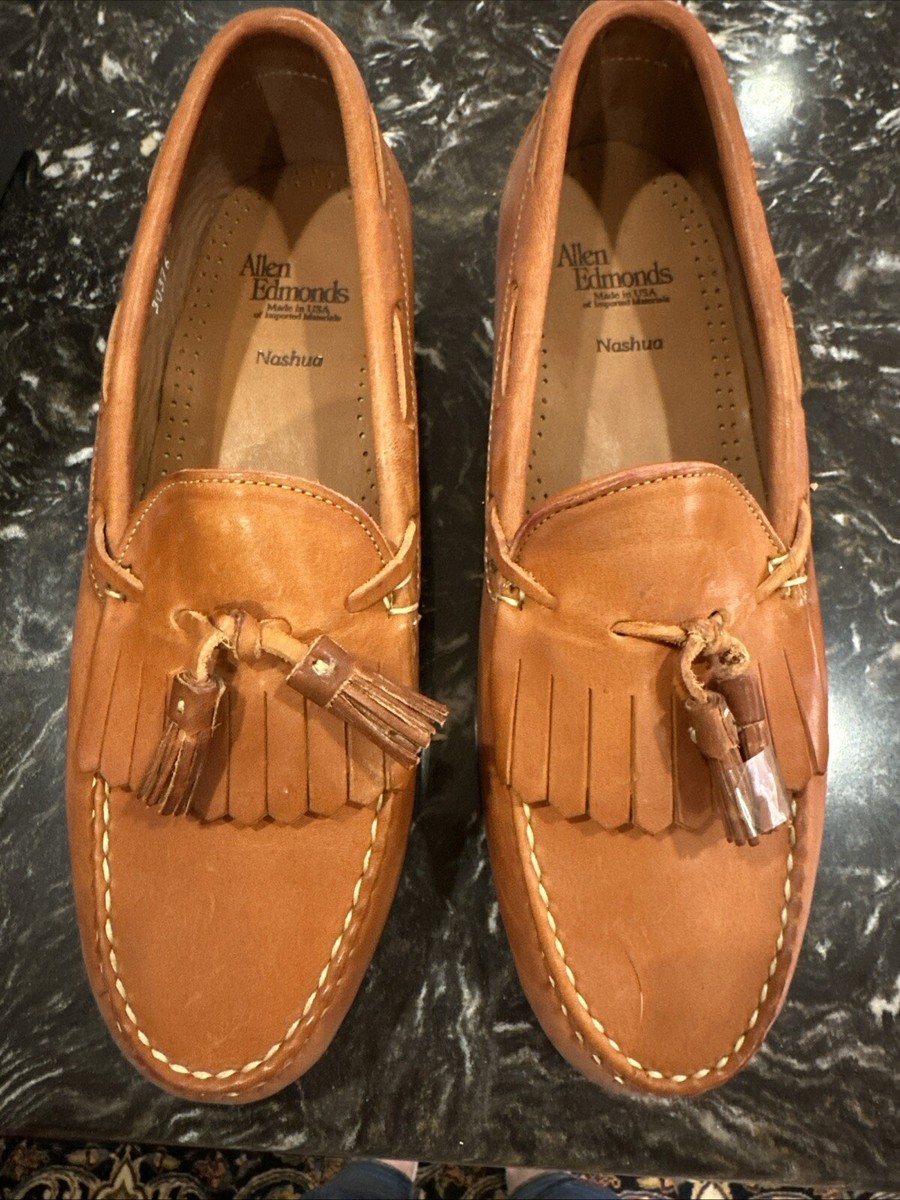Mens Allen Edmonds Nashua Tassel Loafers Shoes Size 9.5 3E  display picture 1
