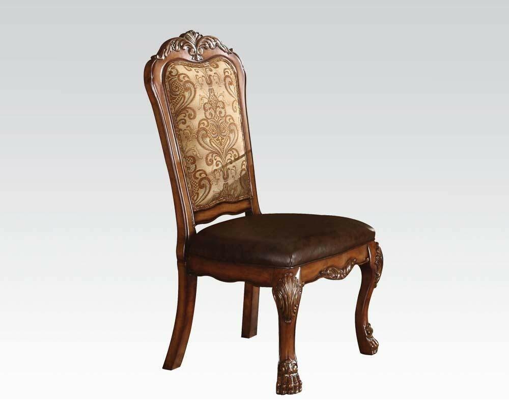 ダイニングチェア Vintage Fabric Wooden Chair DONICK Vintage Fabric Upholstered Dining Chairs,Solid Wood Kitchen