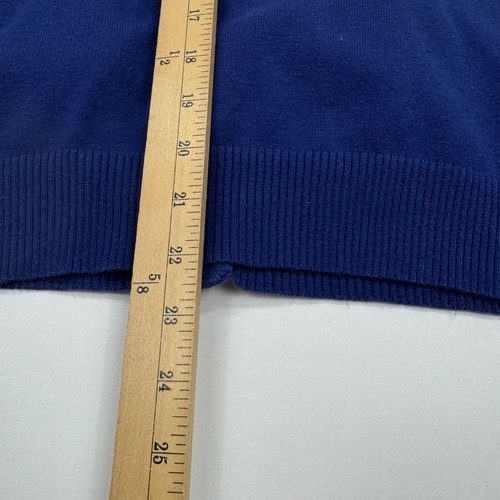 Guess Womens Full Zip Bling Sweater Hoodie Blue Size M Knit Rhinestone - Picture 7 of 9