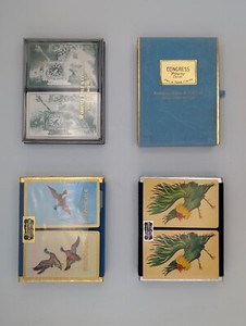 Vintage Lot of 4 Marshall Field & Co 2 Deck Playing Cards