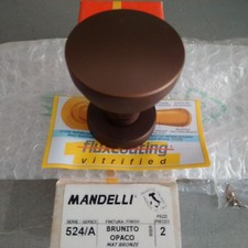 pomo fisso in ottone MANDELLI art. 524/A brunito opaco mm. 65