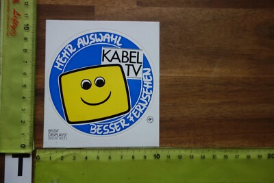 Alter Aufkleber TV Fernsehen Radio Kabelanschluß Post BSSF DISPLAYS