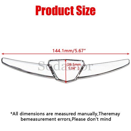 Front Fender Fairing Tip Trim Decoration Fit For Honda GoldWing GL1800 2018-2024 - Picture 3 of 14