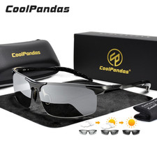 Brand New-Aluminum Rimless Photochromic Sunglasses Men Polarized Day Night