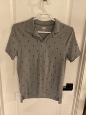 Old Navy - Built In Flex - Short Sleeve Polo Shirt - Gray - Men s Size Medium