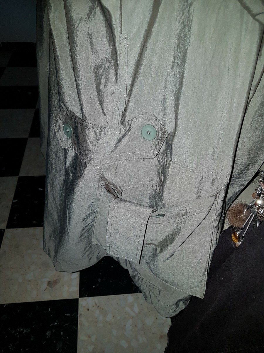 Superbe Parka-trench Brillant Kaki - Marque La Fée Maraboutée - Taille 42 - Occasion Très Bon état