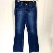 JAG Jeans Womens 10 30 Mid Rise Boot Cut Dark Wash Slimming Tummy Panel 32x32