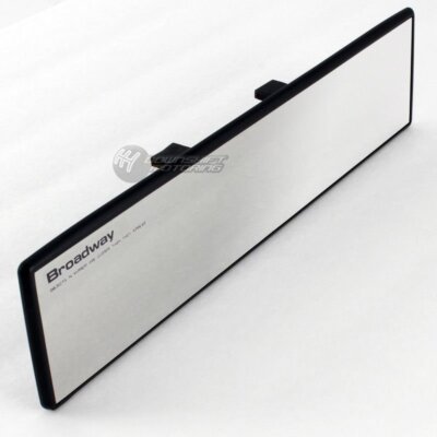 Broadway 300mm Wide Flat Interior Clip On Car Truck Rear View Mirror Universal 5