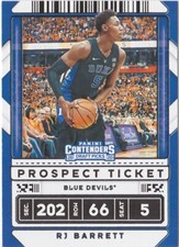 2020-21 Panini Contenders Draft Picks - Prospect Ticket #12 RJ Barrett