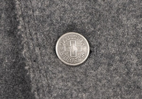 GAULTIER JEAN'S Metal Logo Button Long Double Coat Size 48(K-131549) - Picture 4 of 12