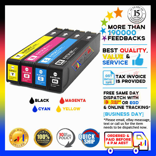 4x NoN-OEM Ink Cartridges 975A 975 A for Hp PageWide Pro MFP 477dw printer - Picture 1 of 1
