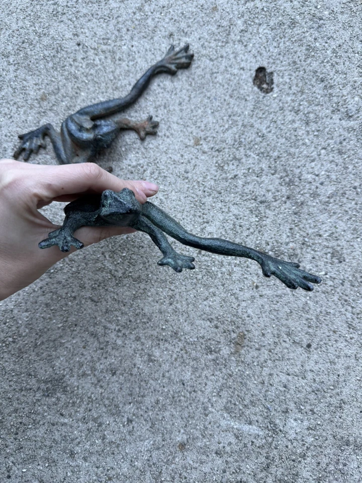 Rana Piernas Largas Hierro Rana Estatuilla Estante Decoración Estanque Piscina Playa ~ SPI Hogar 55145 Foto 2 de 4