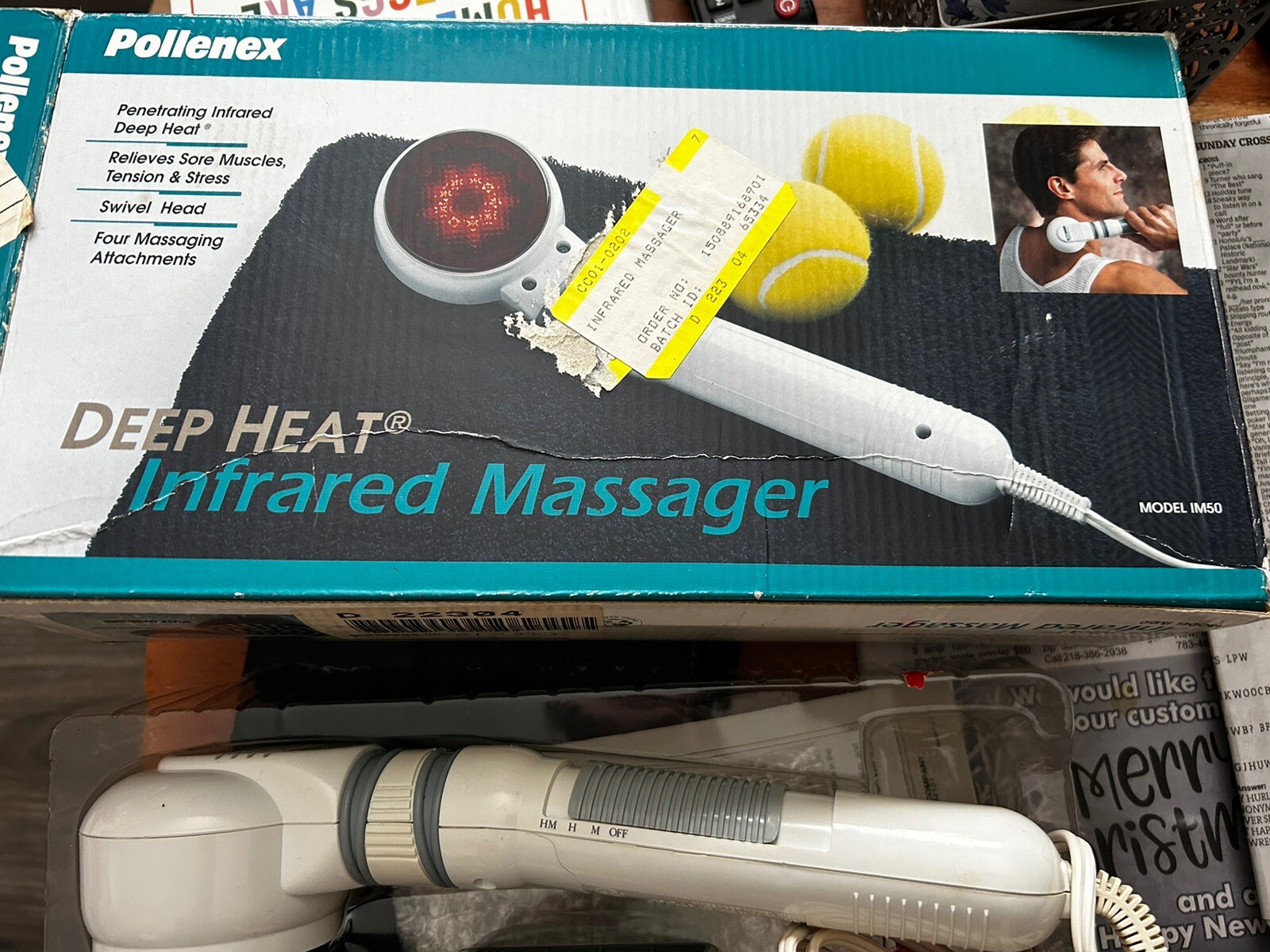 Pollenex Vintage 1990’s Pollenex Massager IM50 Triple Therapy Heat infrared Open ...