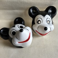 1 (one) Early Vintage Mickey Mouse Costume Mask Made In Italy Painted Plastic