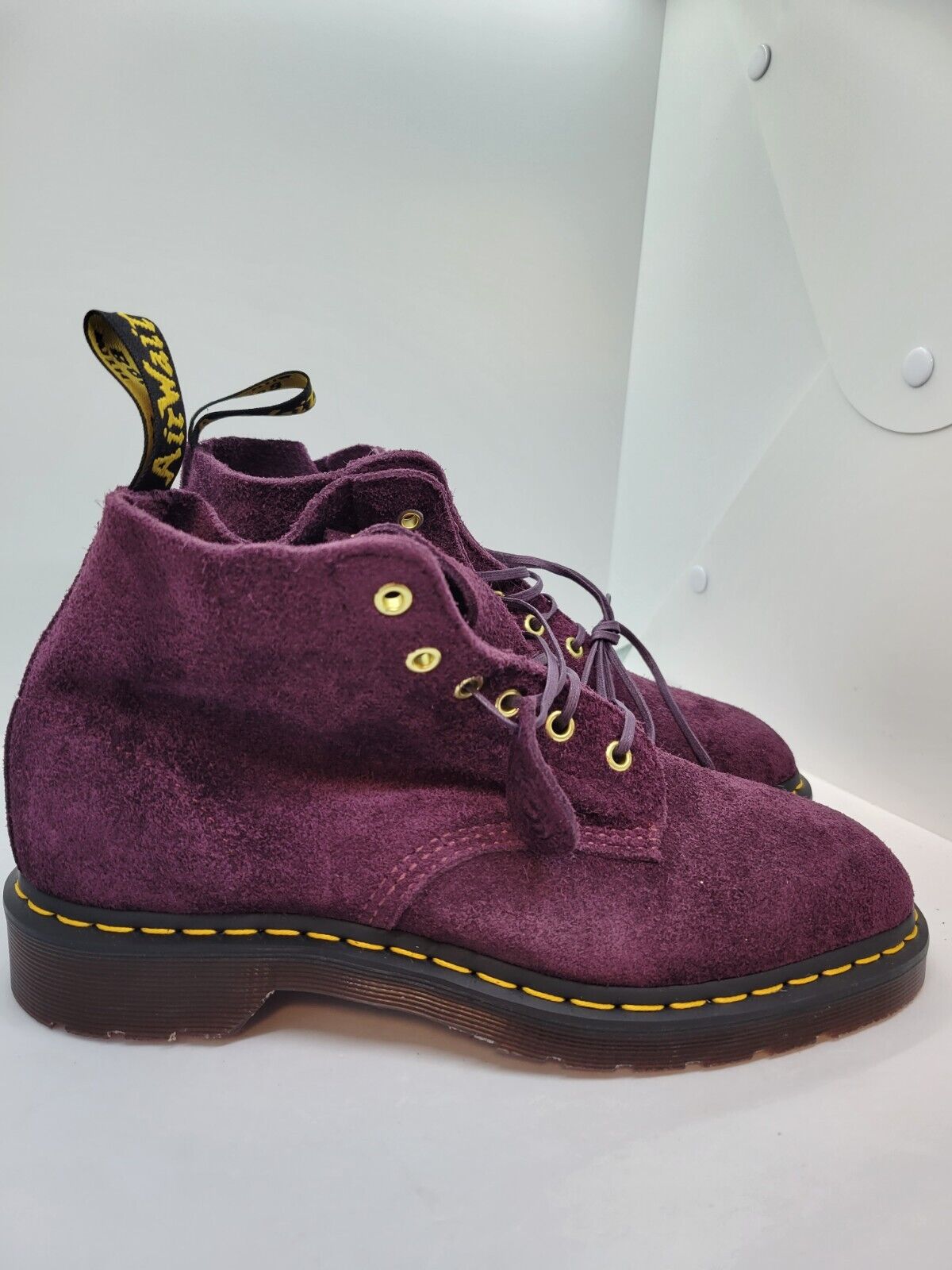 DR. MARTENS 101 Suede Ankle Boots Plum Desert Oasis Men's Size 9 Ladies 10