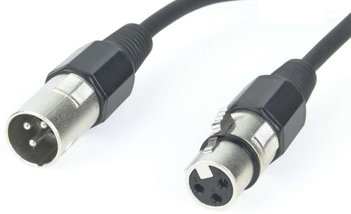15 m Mikrofonkabel 3 pol Schwarz XLR male to female DMX Mikrofon Kabel PACCS - Bild 3 von 6