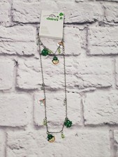 Claire's St Patrick's Day Charm Necklace  Bracelet Set Shamrock Leprechaun