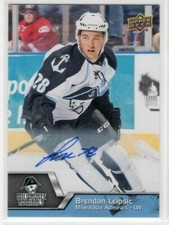 Brendan Leipsic 14-15 Upper Deck AHL Signature Auto #35 Milwaukee Admirals
