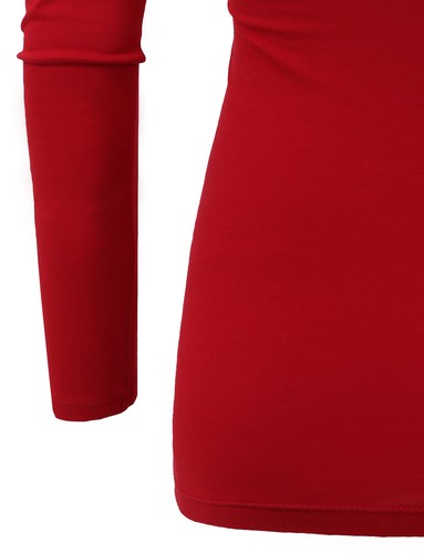 T-shirt casual NE PEOPLE da donna leggera base maniche lunghe girocollo collo casual NEWT78 - Foto 151 di 213