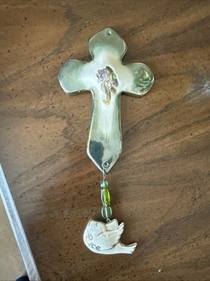 Blue Sky Clayworks Pottery Cross 2008 HOPE Heather Goldminc Spiritual Retired