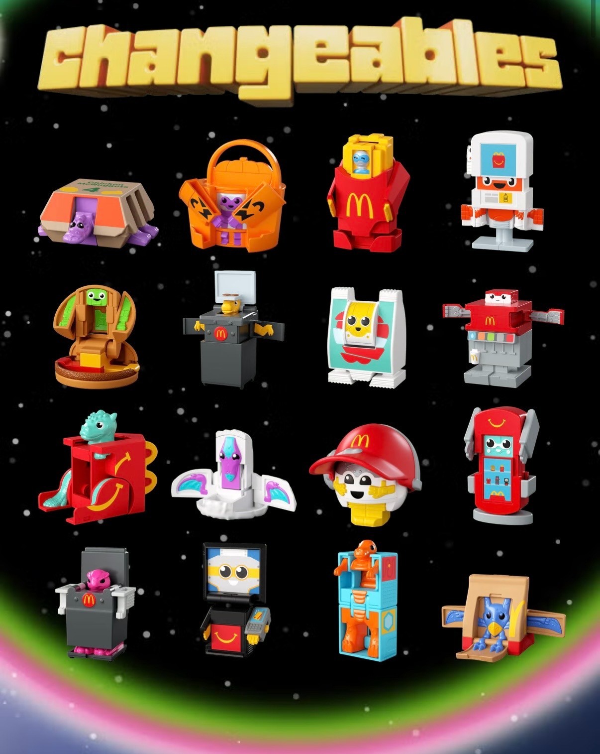 2026 Mcdonalds Changeables Happy Meal Toy Brand New 1-16 Single Or Set With Box